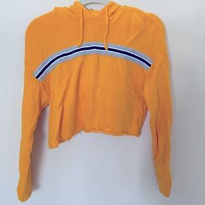 Mustard hoodie/crop top